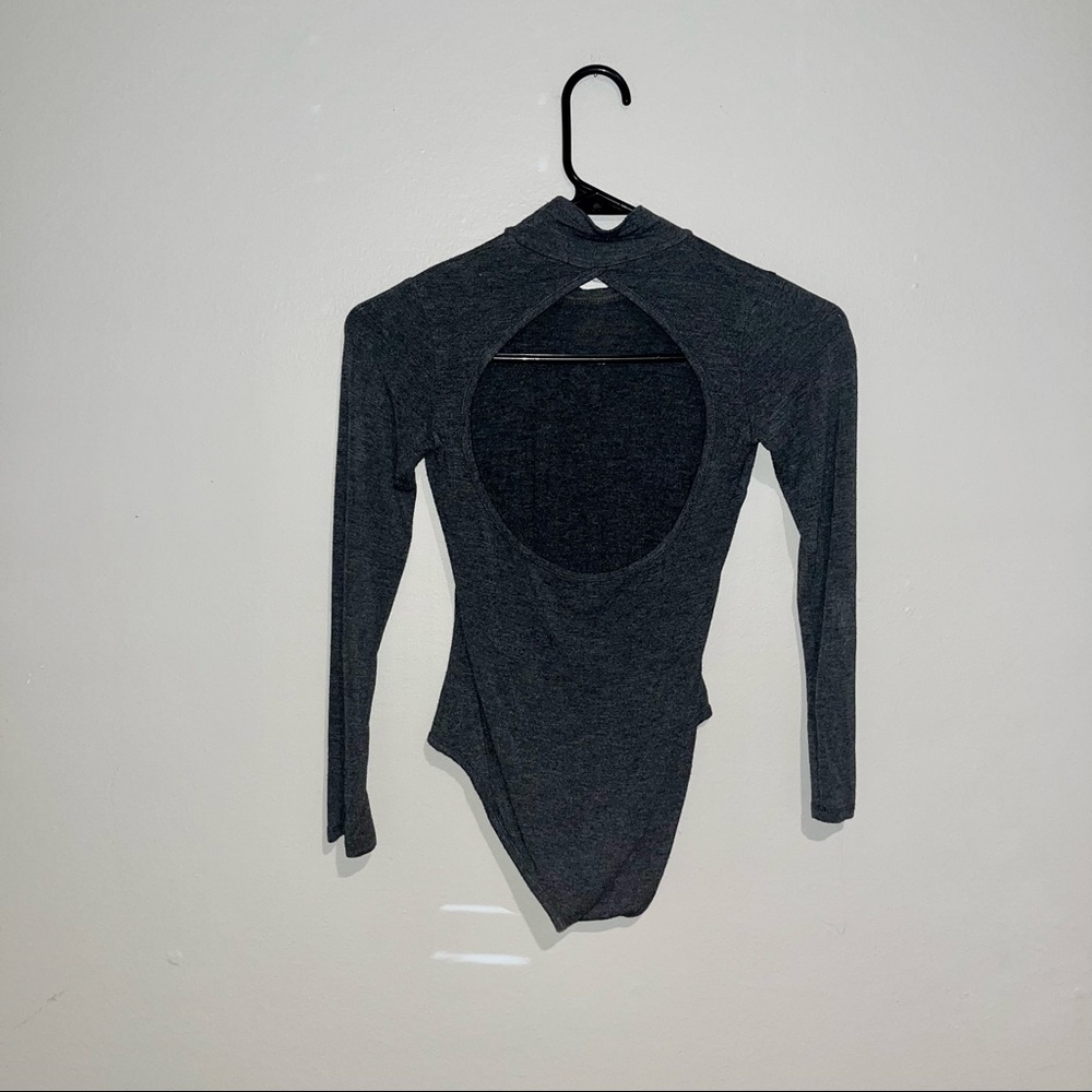 Velvet Torch Open Back Mockneck Bodysuit Sz XS